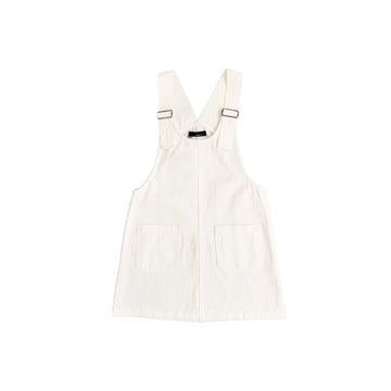 Girl Denim Dungree Dress - Off White - SG2307110A