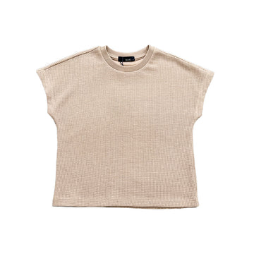 Girl Waffle Top - Khaki - SG2309067B