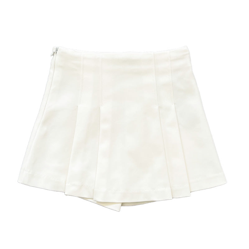 Girl Pleated Skort - Off White - SG2310084A