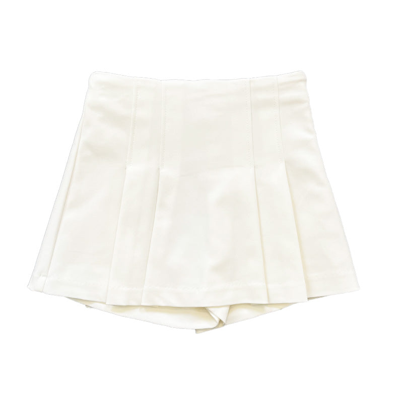 Girl Pleated Skort - Off White - SG2310084A