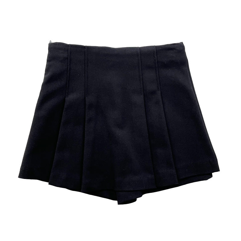 Girl Pleated Skort - Black - SG2310084B