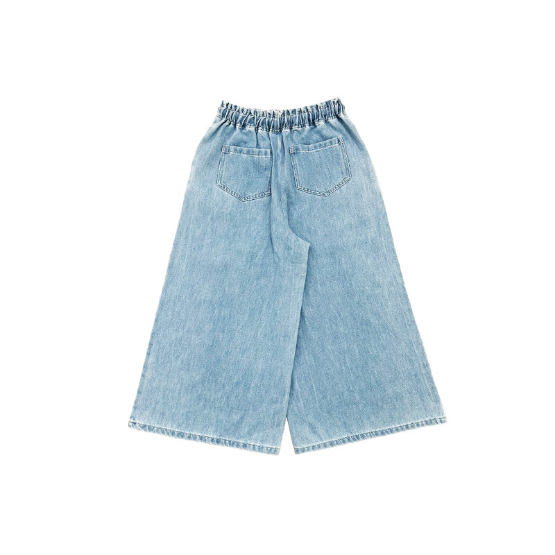 Girl Elastic Waist Jeans - Blue - SG2310085Z