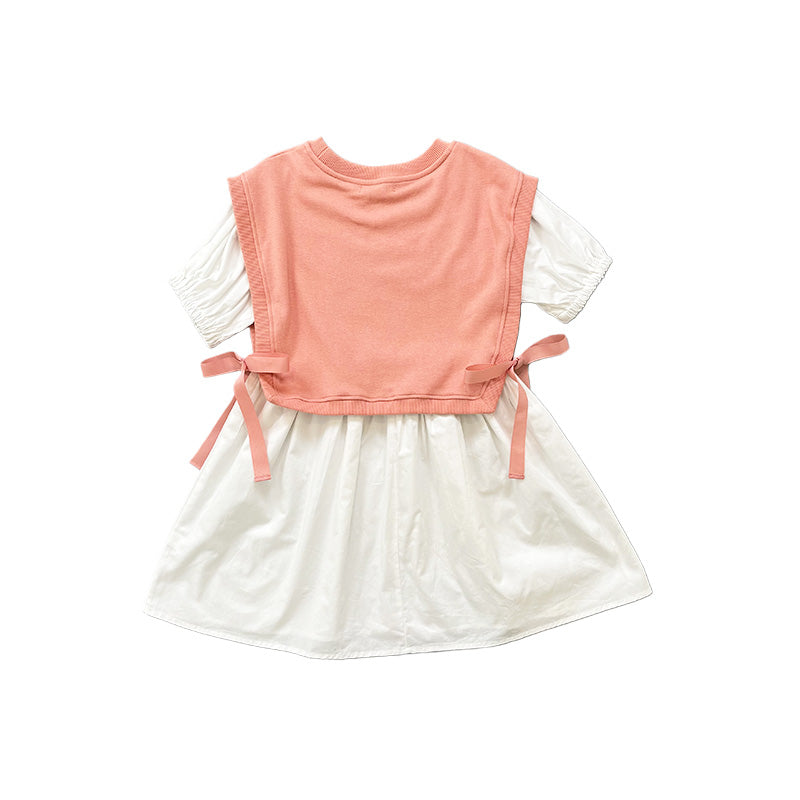 Girl 2 in 1 Pique Dress - Pink - SG2310086Z