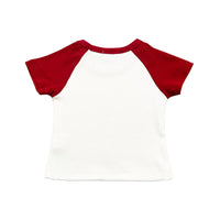 Girl Contrast Ribbed Top - Red - SG2311089B