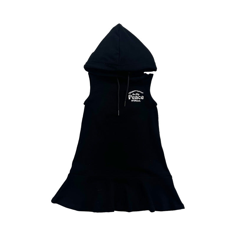 Girl Hoodie Dress - Black - SG2311095B