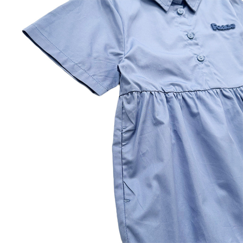 Girl Tiered Dress - Blue - SG2311098B