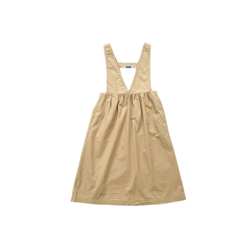 Girl Denim Dungaree - Khaki - SG2312108A