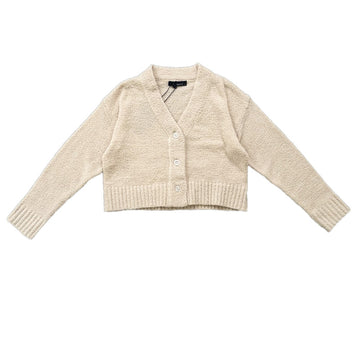 Girl Knit Cropped Cardigan - Cream - SG2312109A