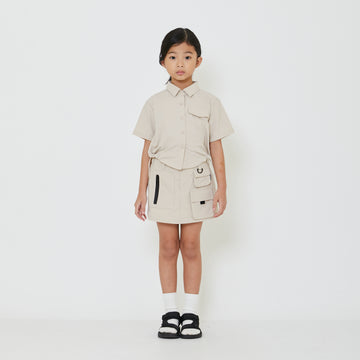 Girl Cropped Nylon Shirt - SG2401012