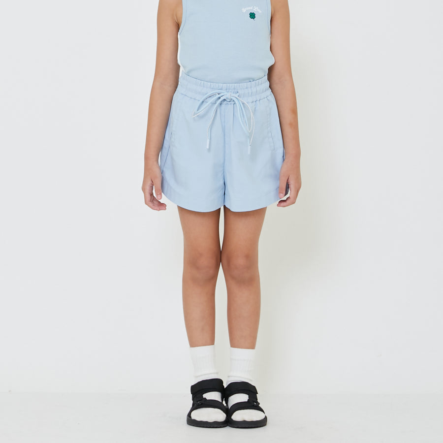 Girl Nylon Elastic Waist Shorts - SG2402023