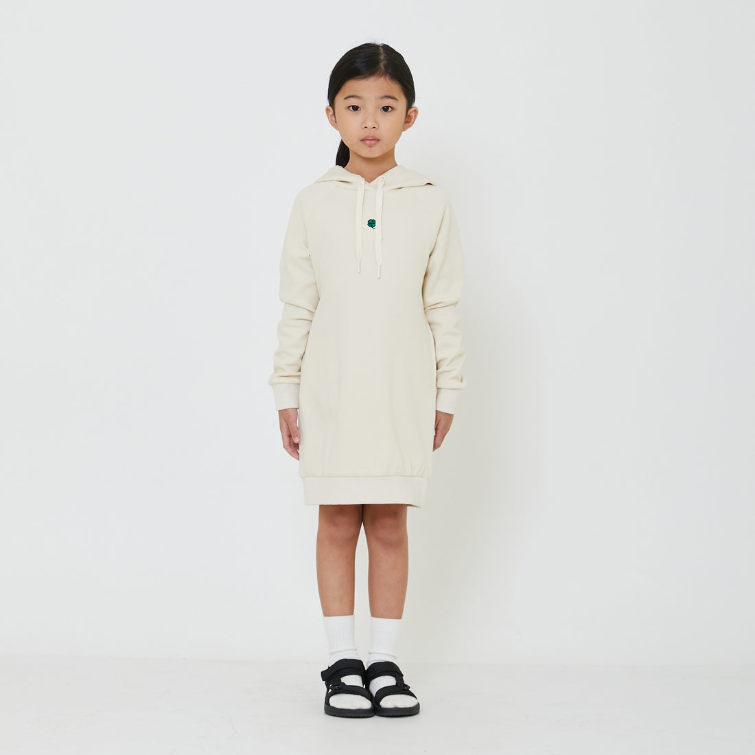 Girl Embroidered Hoodie Dress - SG2403034