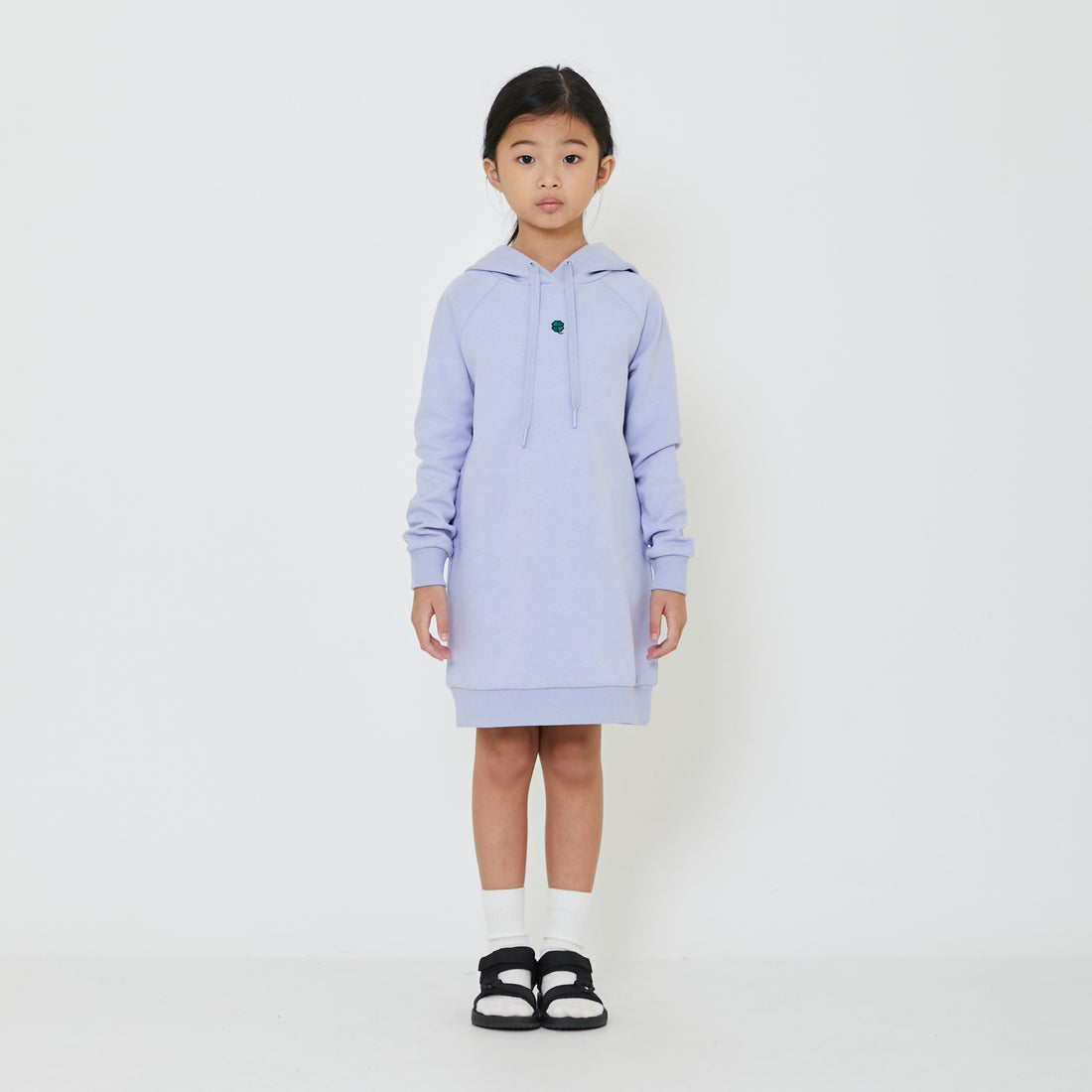 Girl Embroidered Hoodie Dress - SG2403034