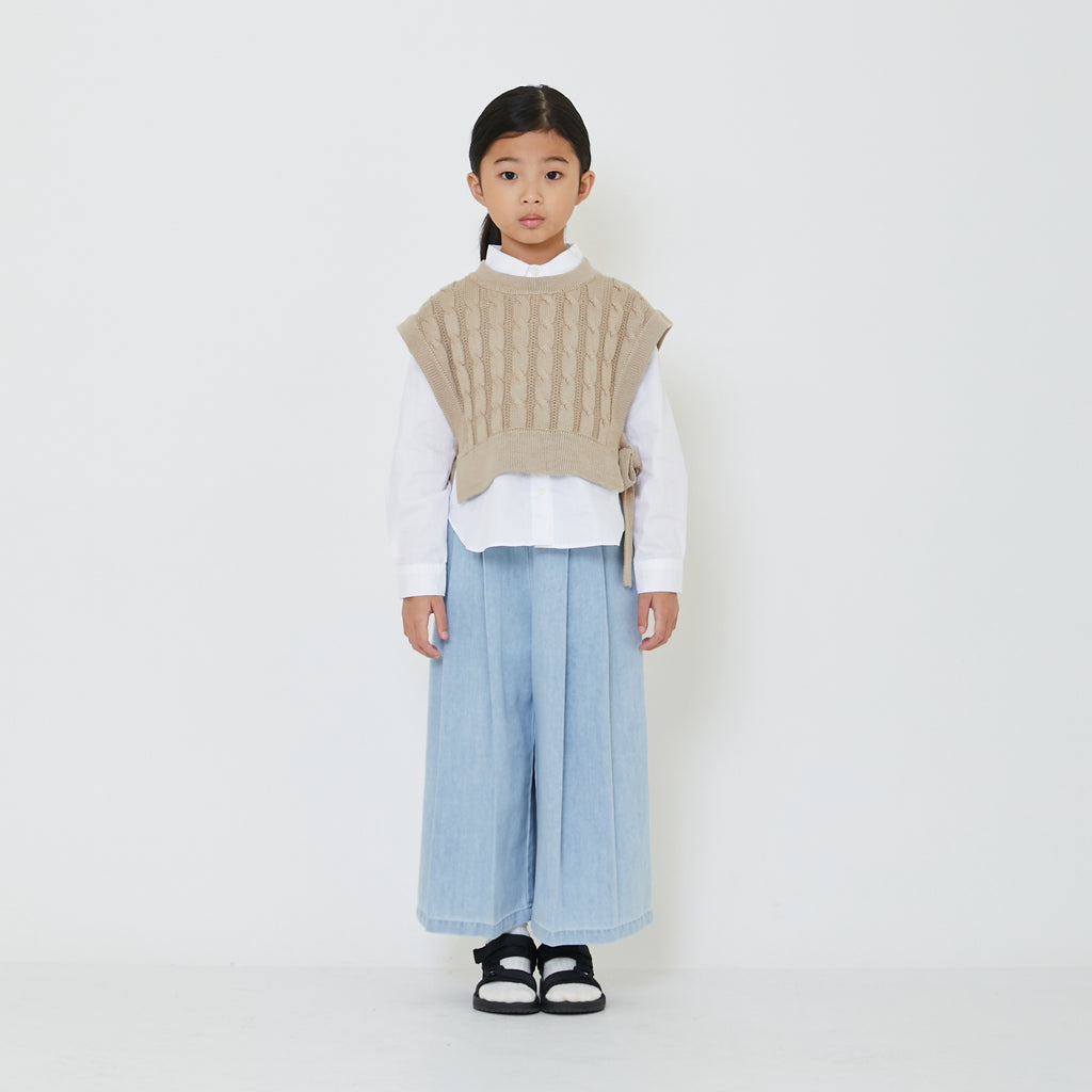 Girl Cable Knit Vest - SG2403036