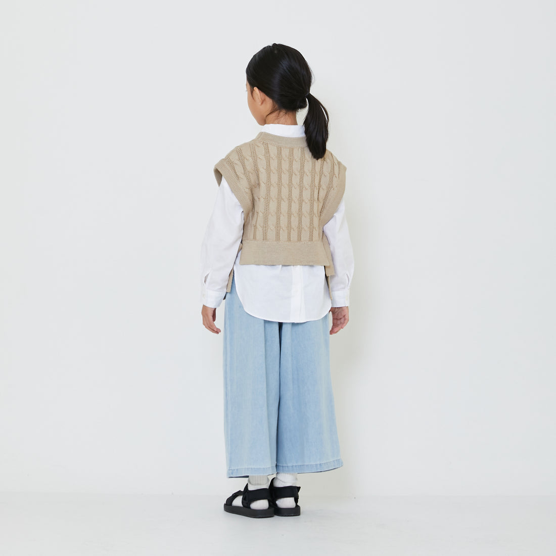 Girl Cable Knit Vest - SG2403036