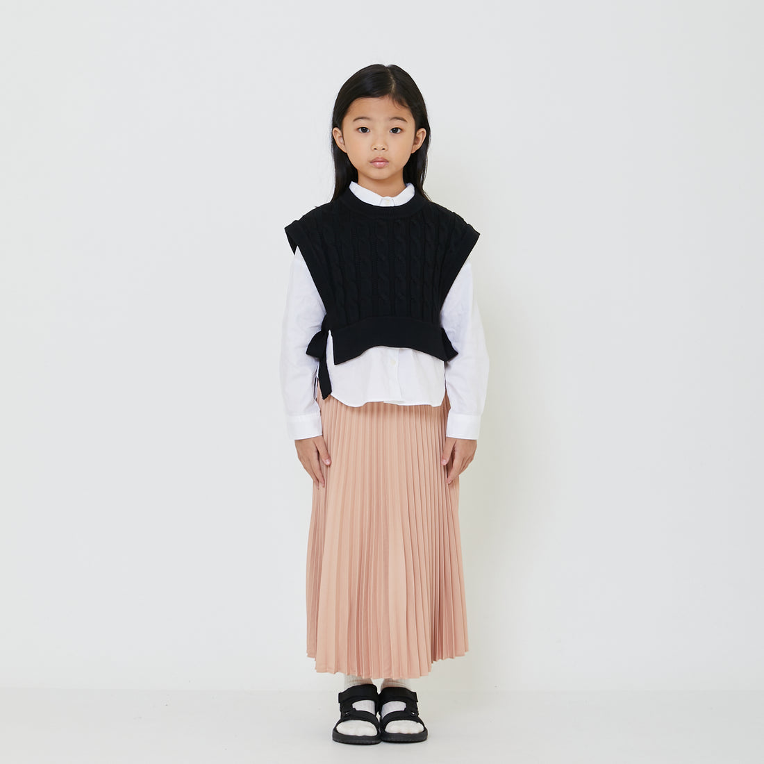 Girl Cable Knit Vest - SG2403036