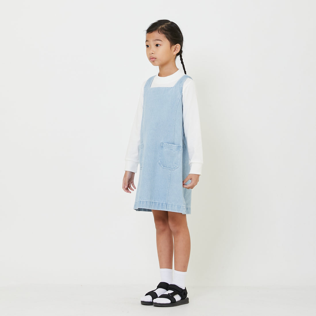 Girl Square Neck Short Dress - SG2409090