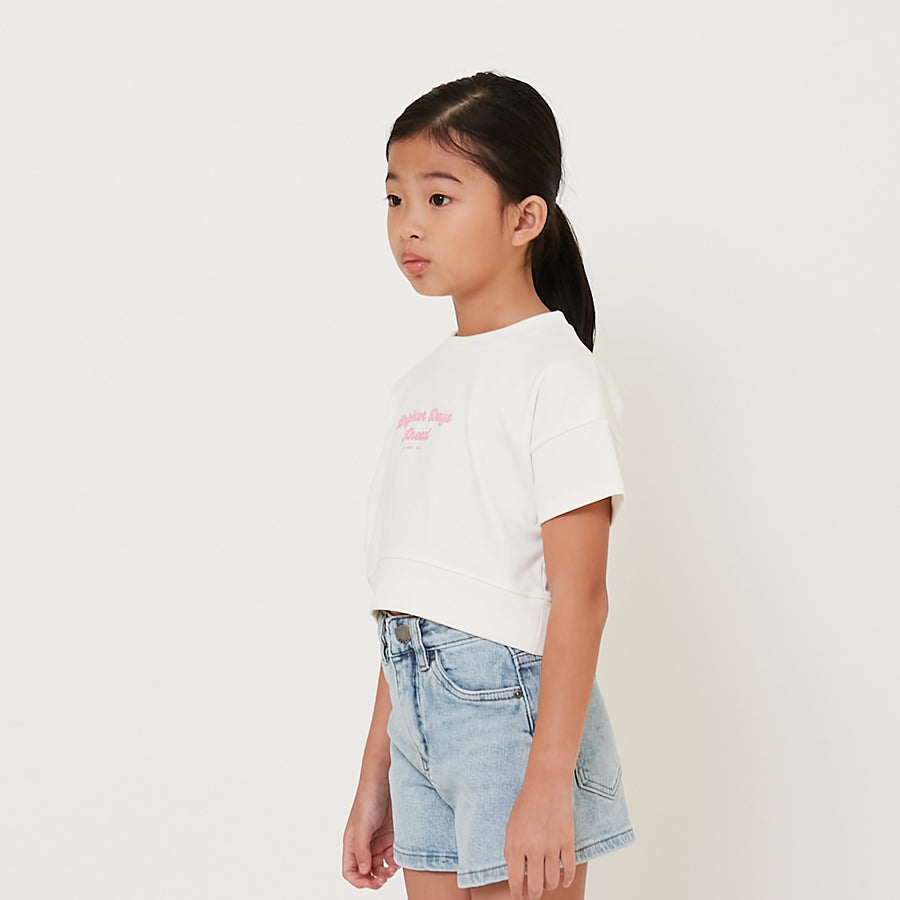 Girl Graphic Cropped Top - SG2409095