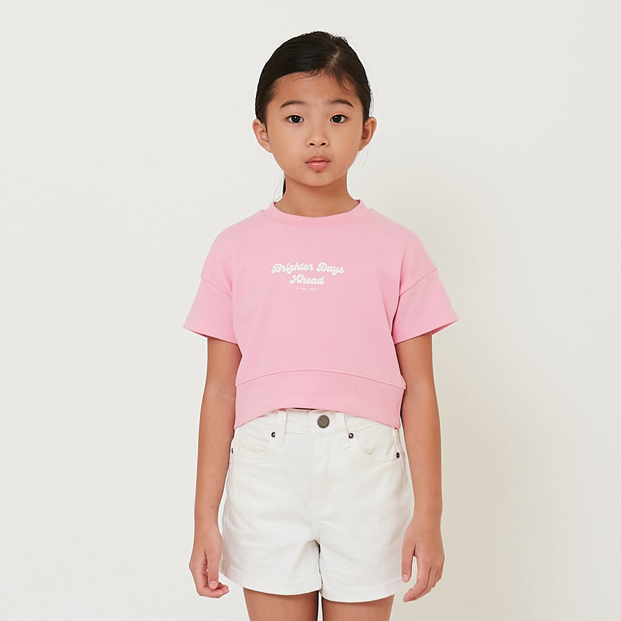 Girl Graphic Cropped Top - SG2409095