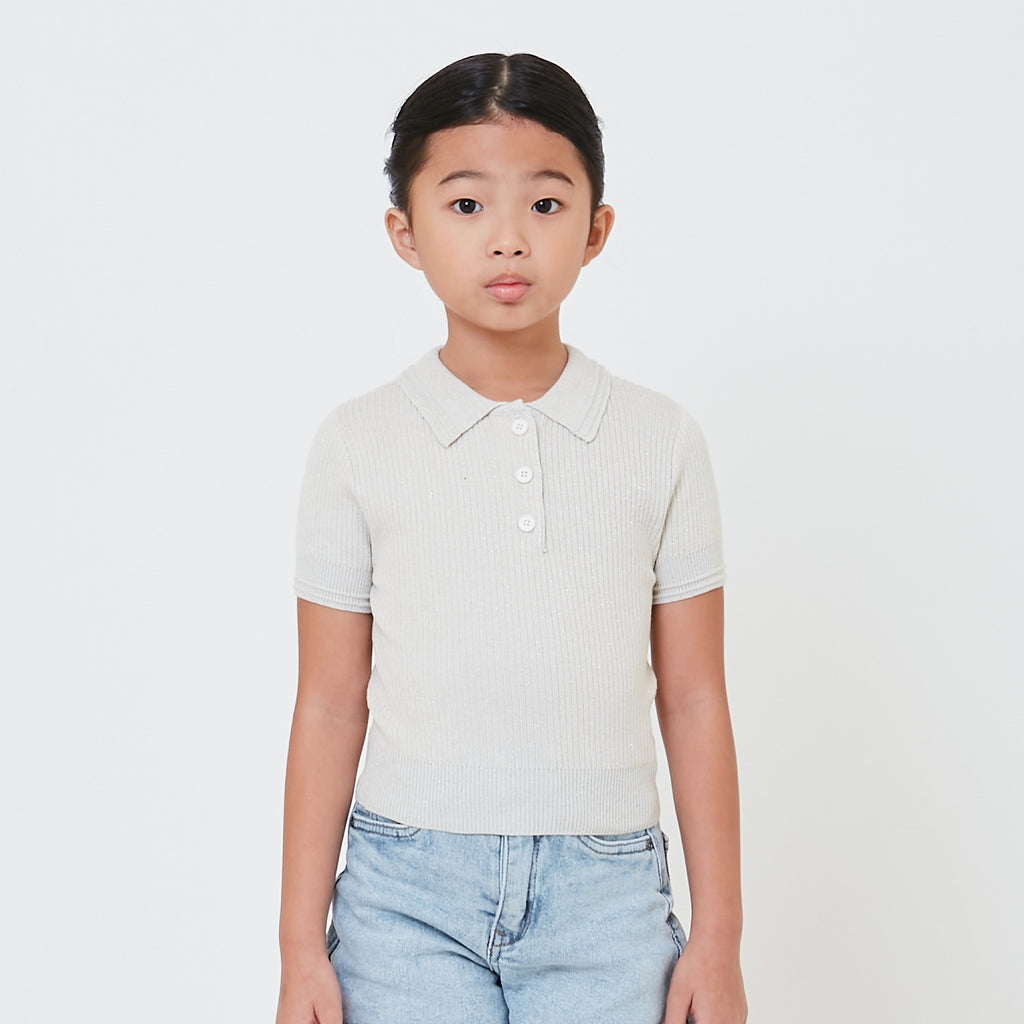 Girl Knit Polo Top - SG2410106