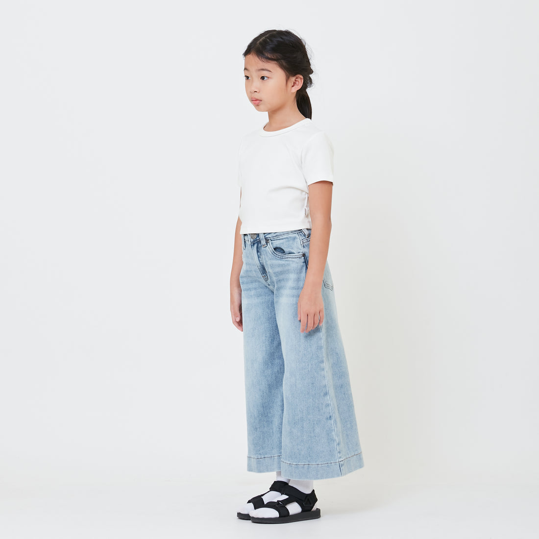 Girl High Waist Palazzo Jeans - SG2410113