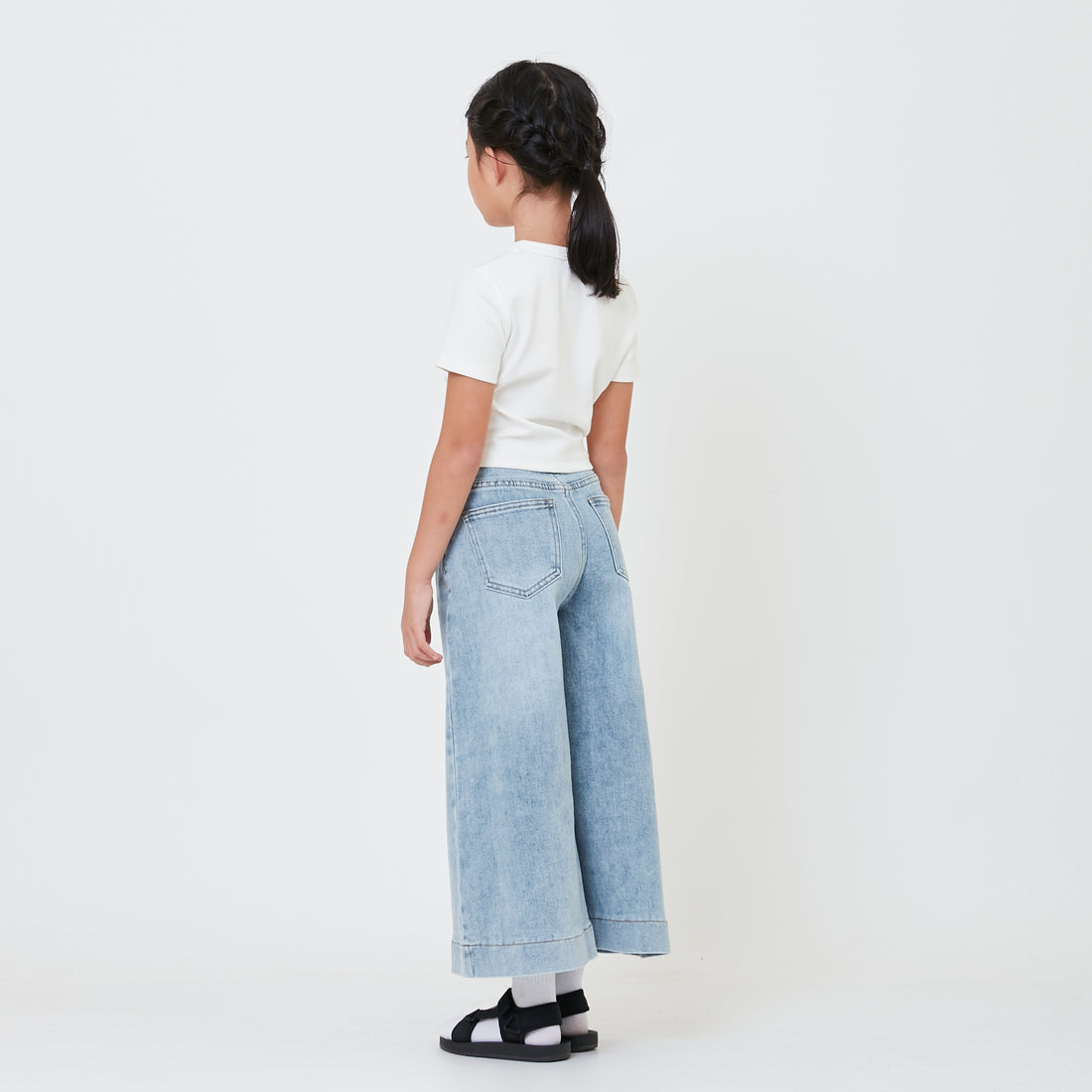 Girl High Waist Palazzo Jeans - SG2410113