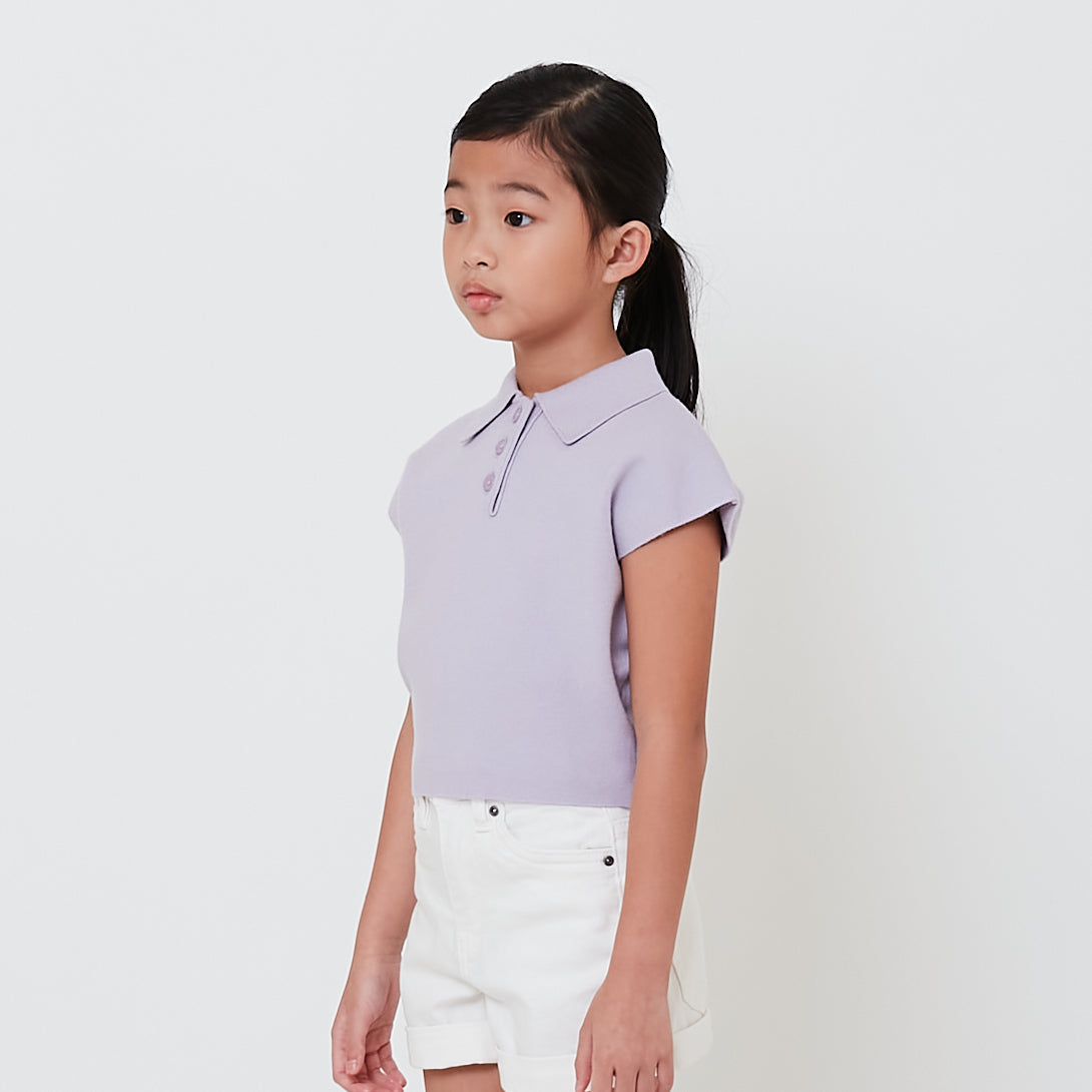Girl Sleeveless Knit Top - SG2501006