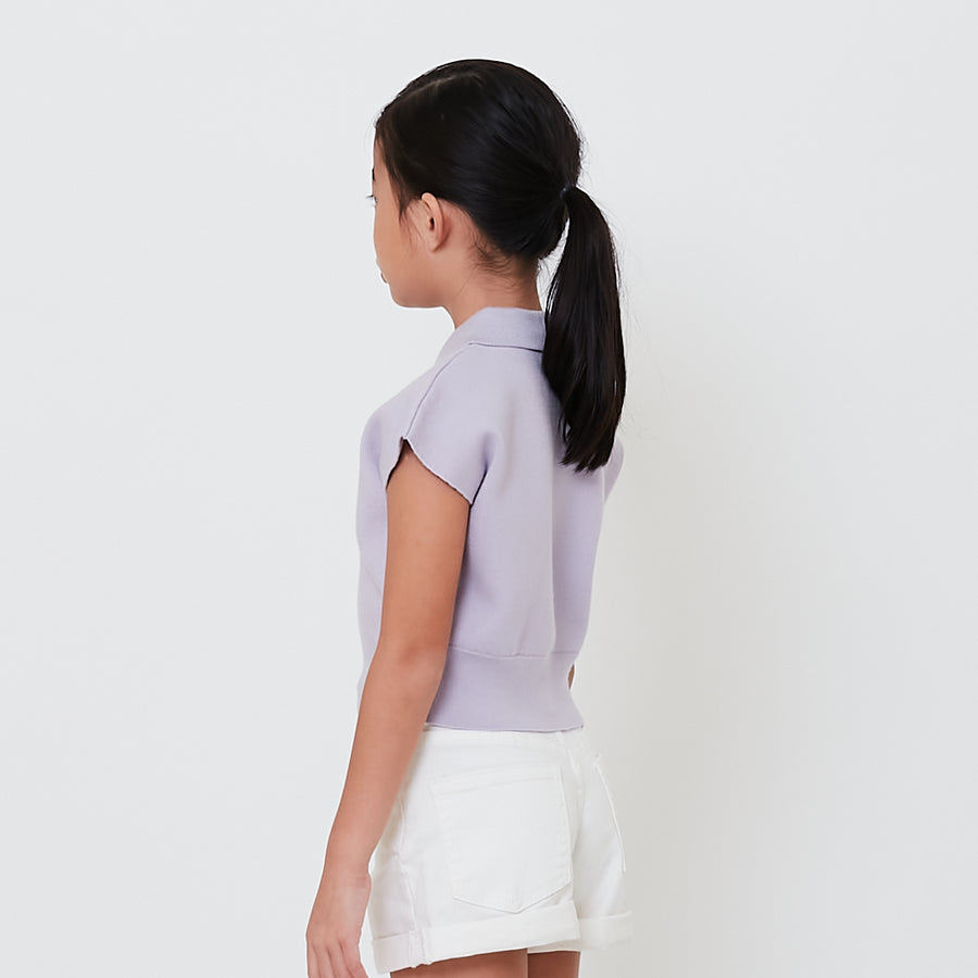 Girl Sleeveless Knit Top - SG2501006