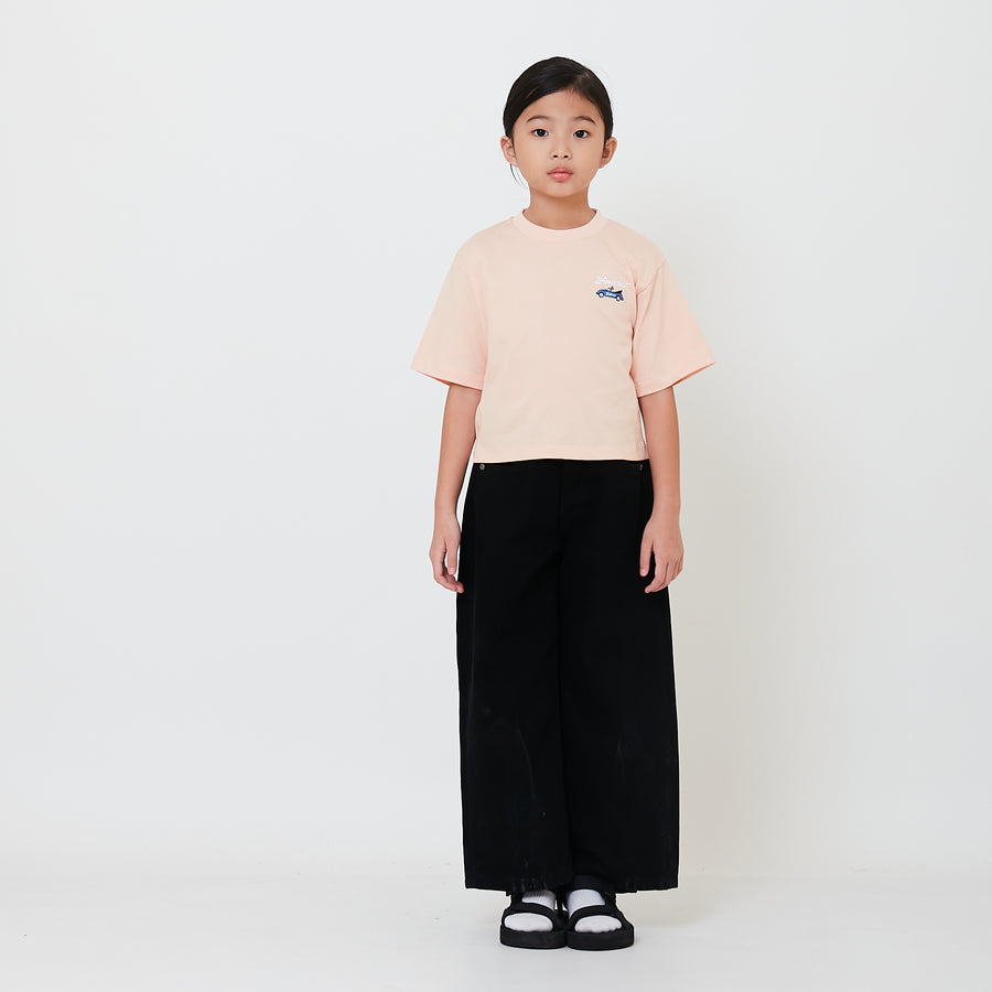 Girl Elastic Waist Baggy Jeans - SG2503037