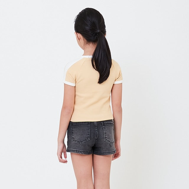 Girl Contrast Cropped Top - SG2504042