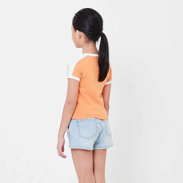Girl Contrast Cropped Top - SG2504042