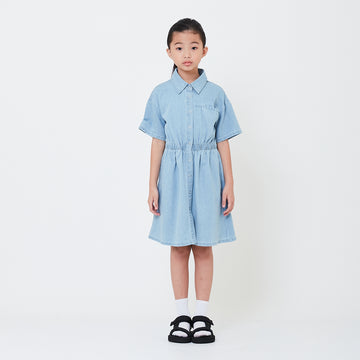 Girl Denim Dress - Light Blue - SG2505055A