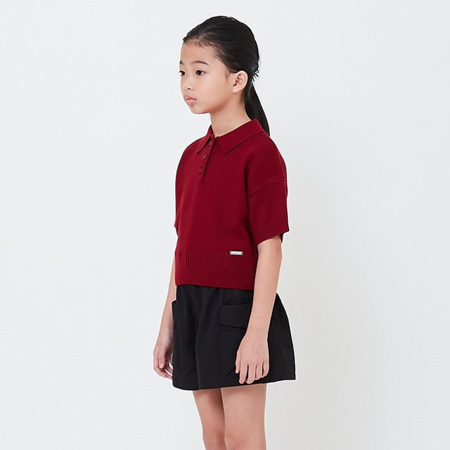 Girl Polo Knit Top - SG2506056