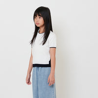 Girl Contrast Knit Top - SG2508066