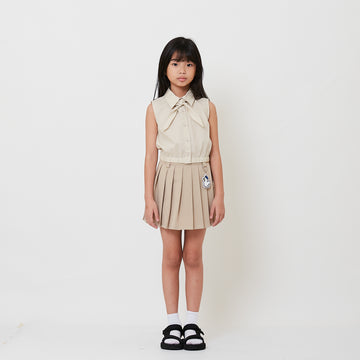 Girl Pleated Skirt - Khaki - SG2509078A