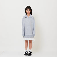 Girl Combined Short Dress - Light Grey - SG2509081A