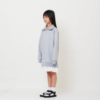 Girl Combined Short Dress - Light Grey - SG2509081A