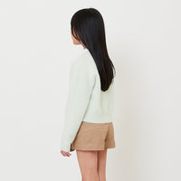 Girl Fluffy Cardigan - Mint - SG2510086A