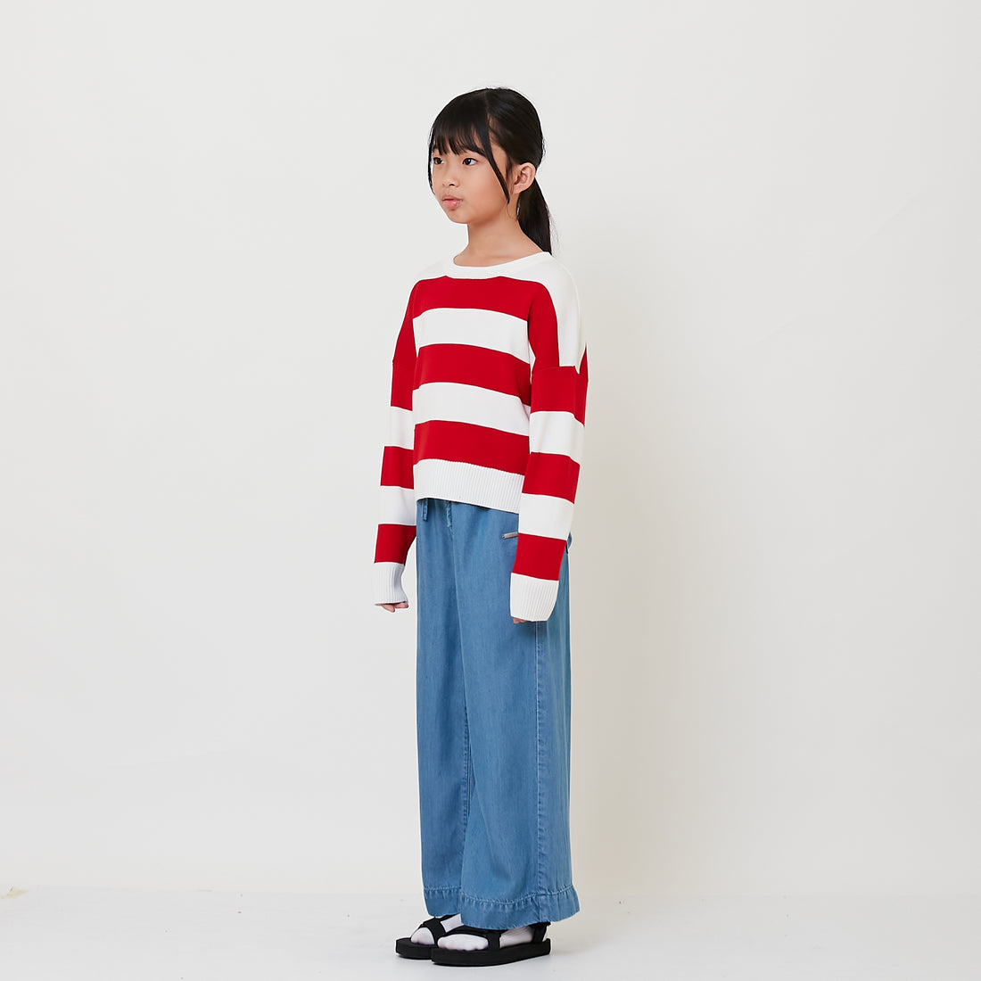 Girl Elastic Wide-Leg Jeans - SG2511103