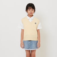 Girl Embroidery Knit Vest - Yellow - SG2512113A