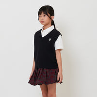 Girl Embroidery Knit Vest - Navy - SG2512113B