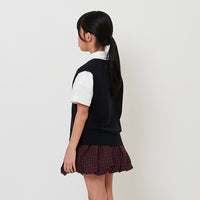 Girl Embroidery Knit Vest - Navy - SG2512113B