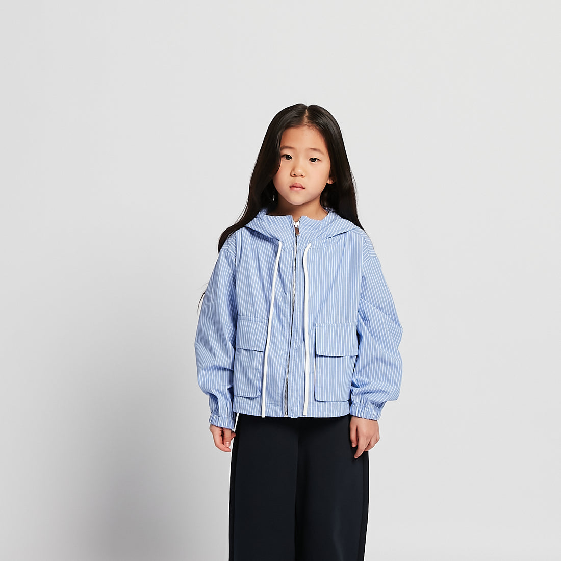 Girl Striped Jacket - Light Blue - SG2512130A