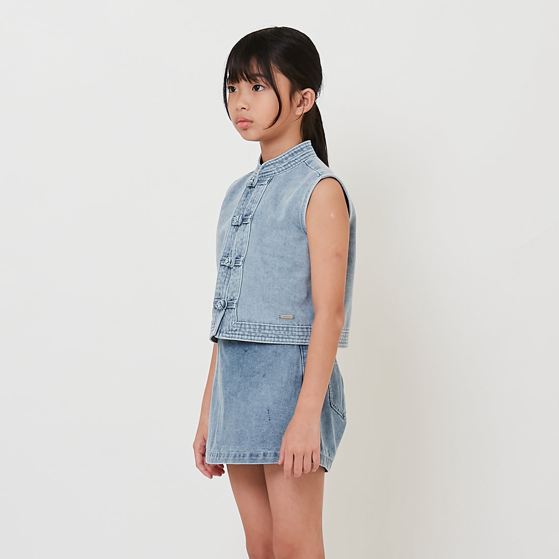 Girl Mandarin Collar Blouse - SG2512133