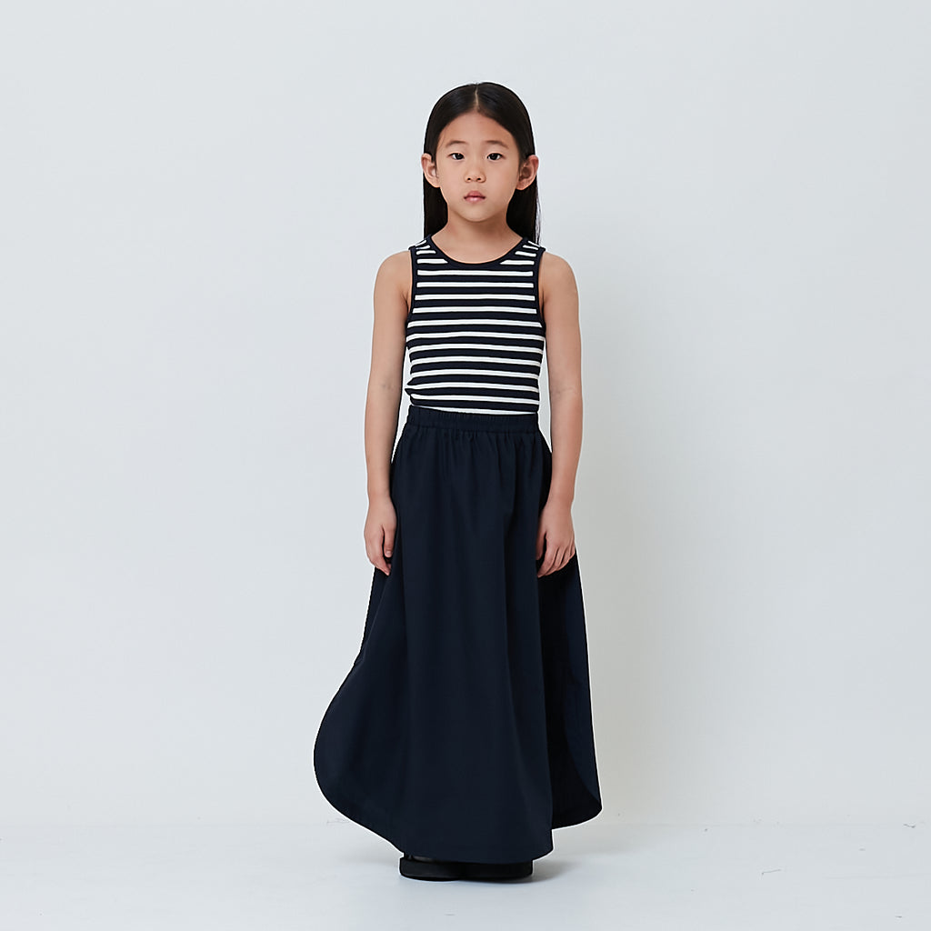 Girl Combined Maxi Dress - Navy - SG2601008A