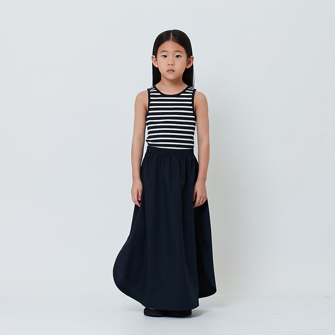 Girl Combined Maxi Dress - Navy - SG2601008A