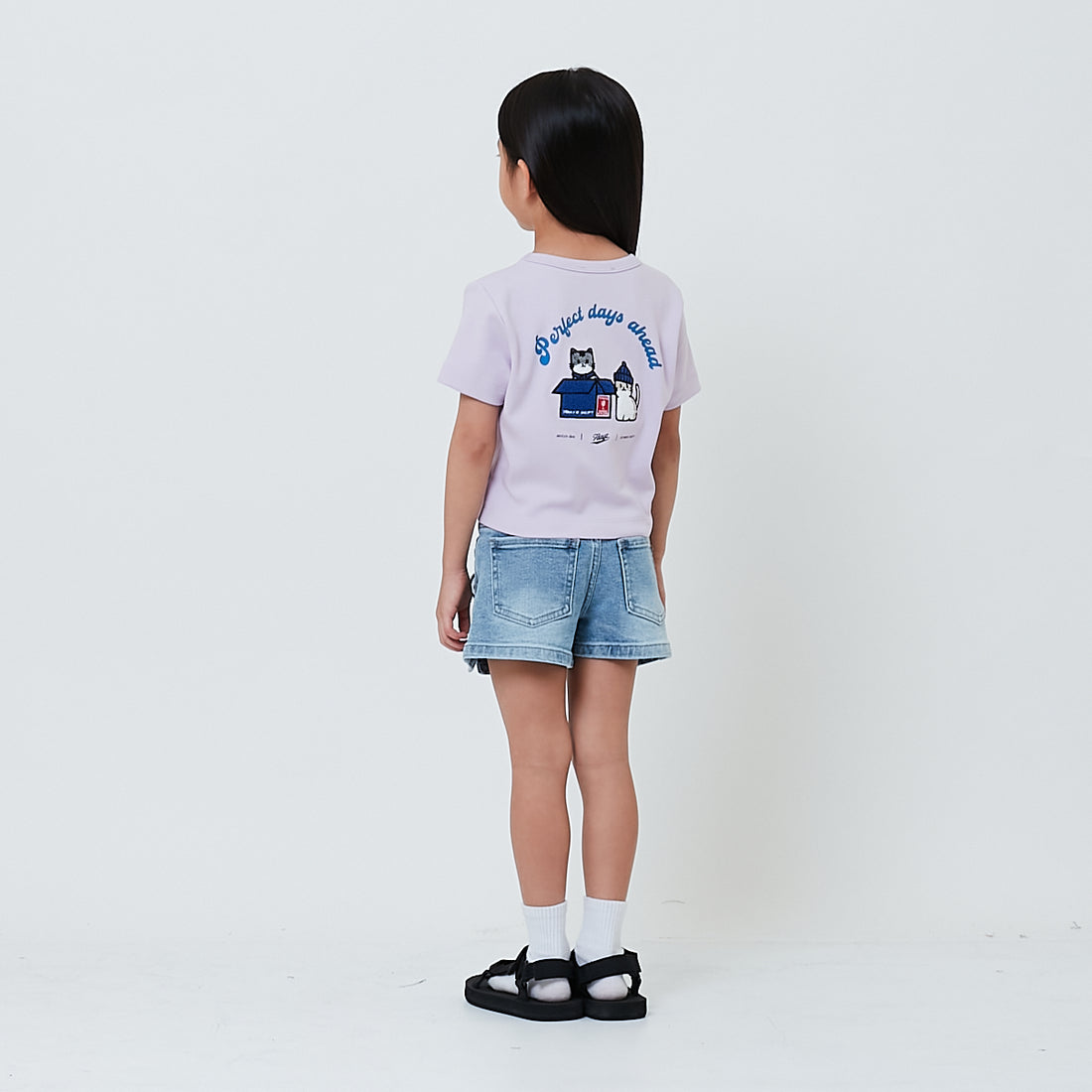 Girl Denim Split Shorts - SG2601009