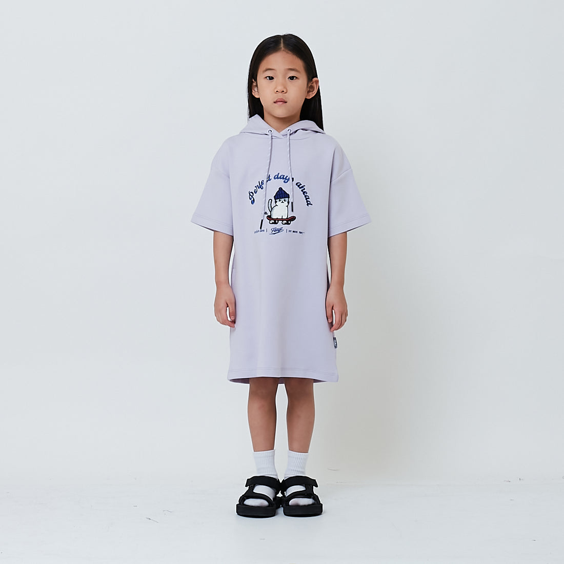 Girl Embroidery Hoodie Dress - SG2602018