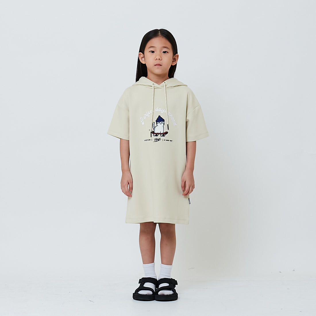 Girl Embroidery Hoodie Dress - SG2602018