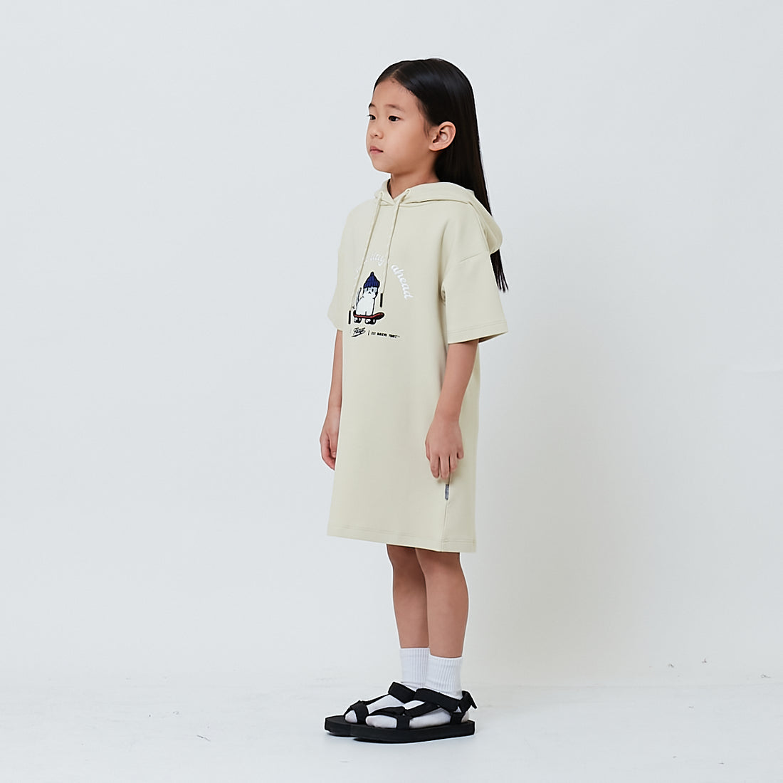 Girl Embroidery Hoodie Dress - SG2602018