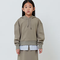 Girl Combined Long Sleeve Hoodie - Green - SG2602019A